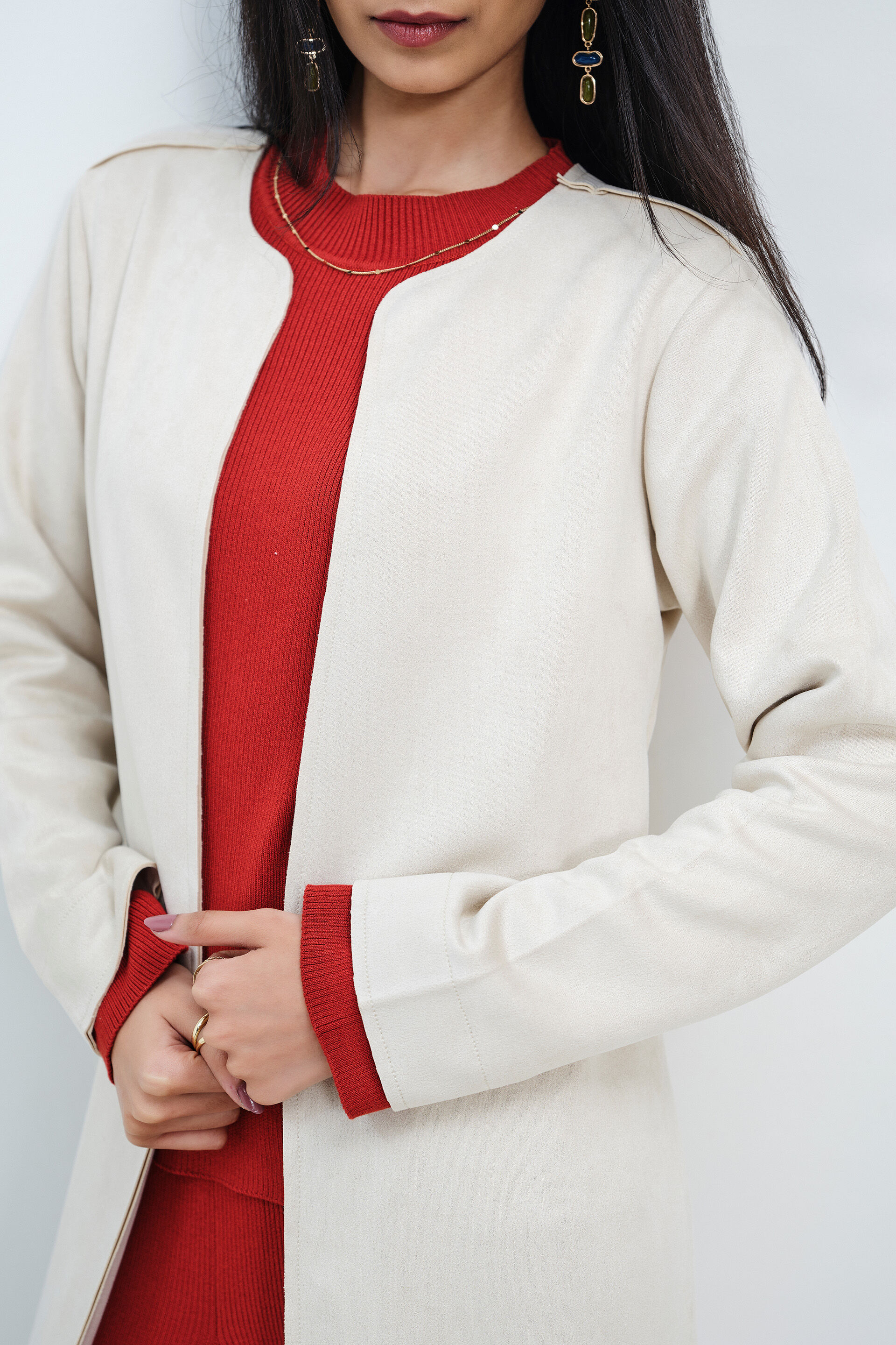 Cream Crush Overcoat, Cream, image 5